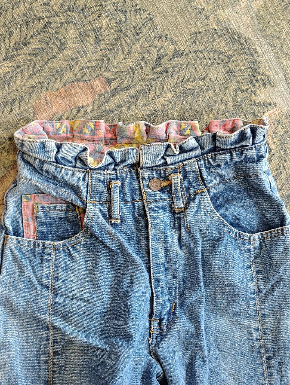 Vintage Saved By The Bell High-Waist Blue Denim Jeans - Picture 2 of 9